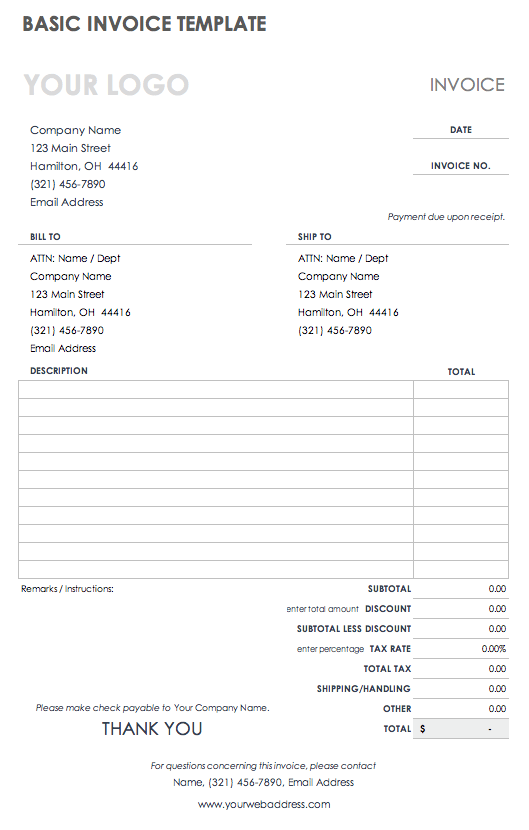 Basic Invoice Template