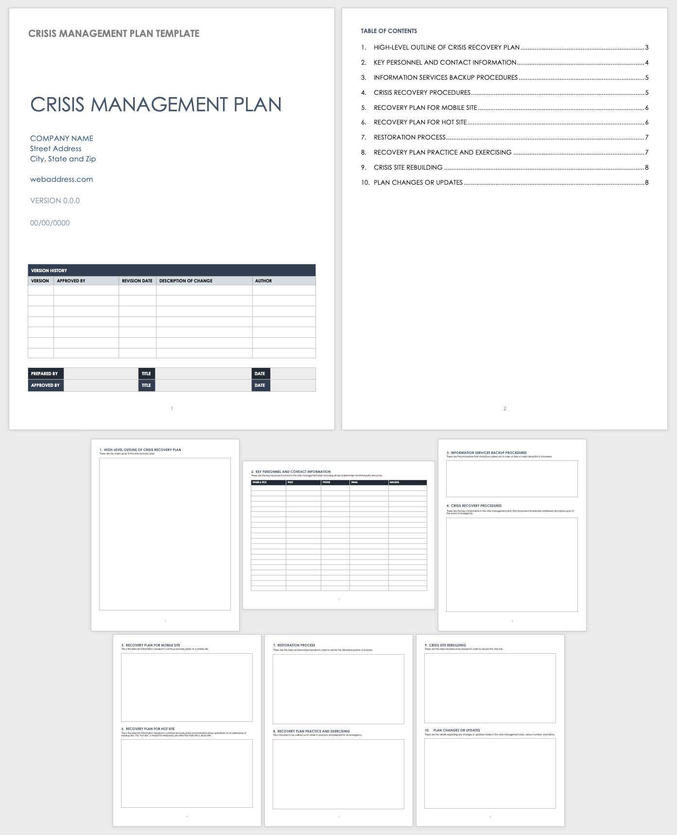 Crisis Management Plan Template