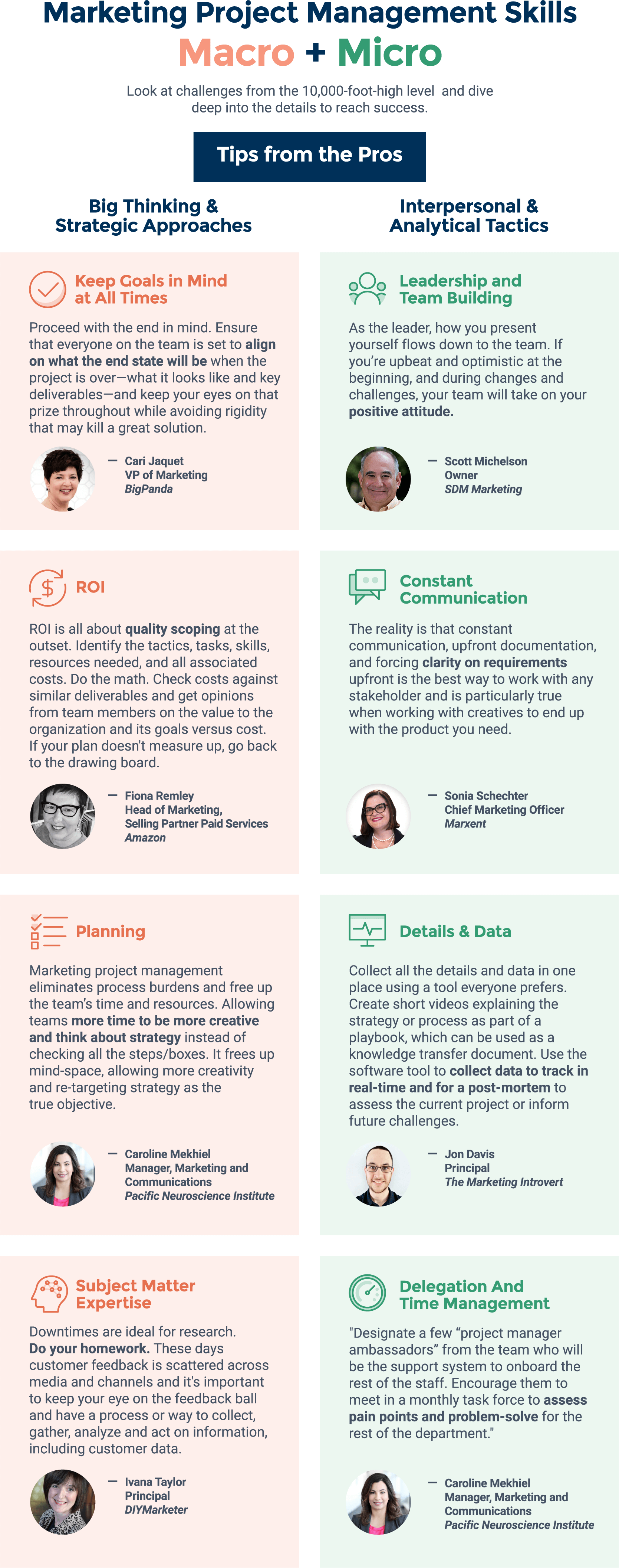 Macro Micro Project Management Skills Infographic