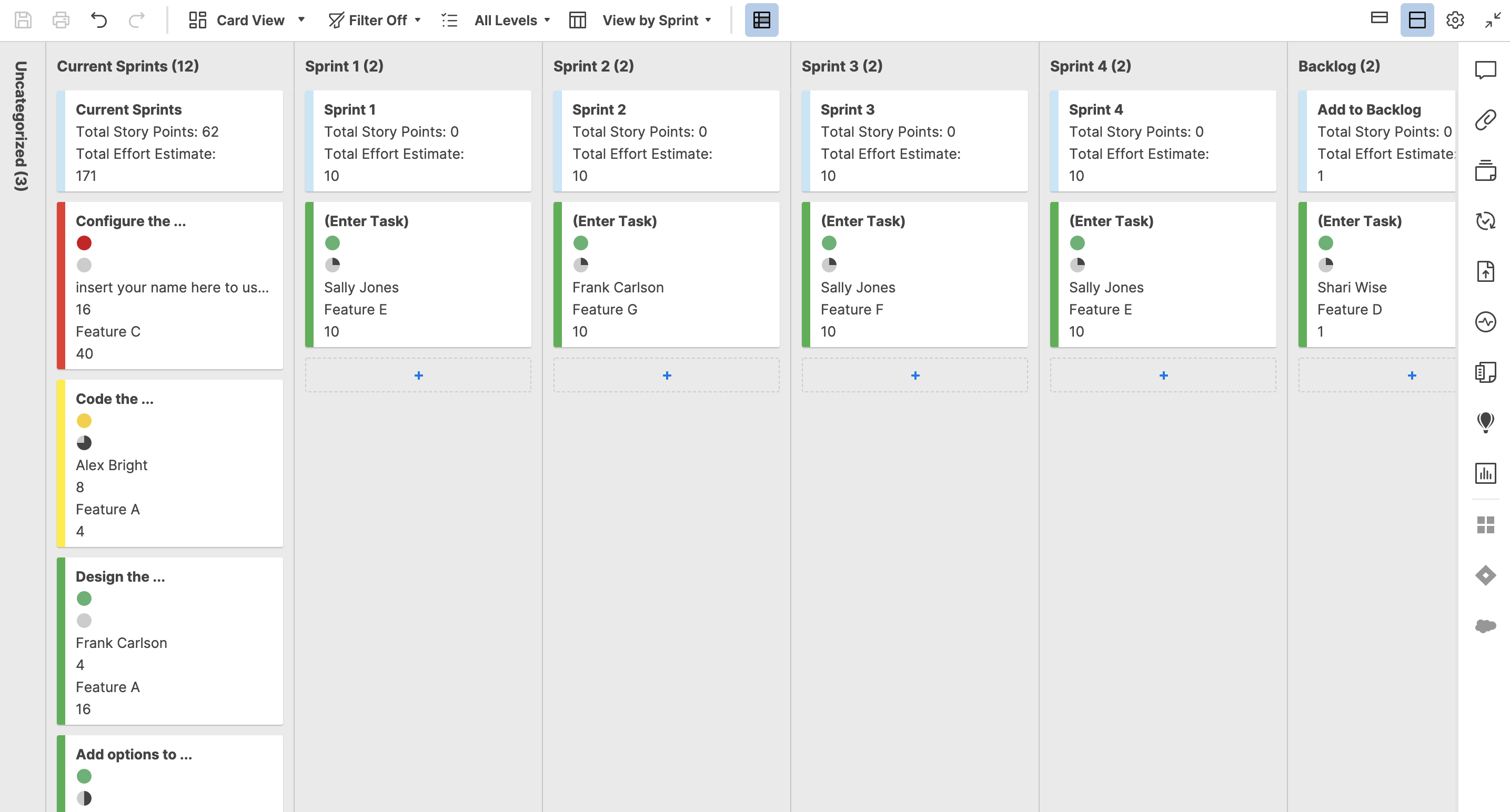 Sprint Planning Board Template