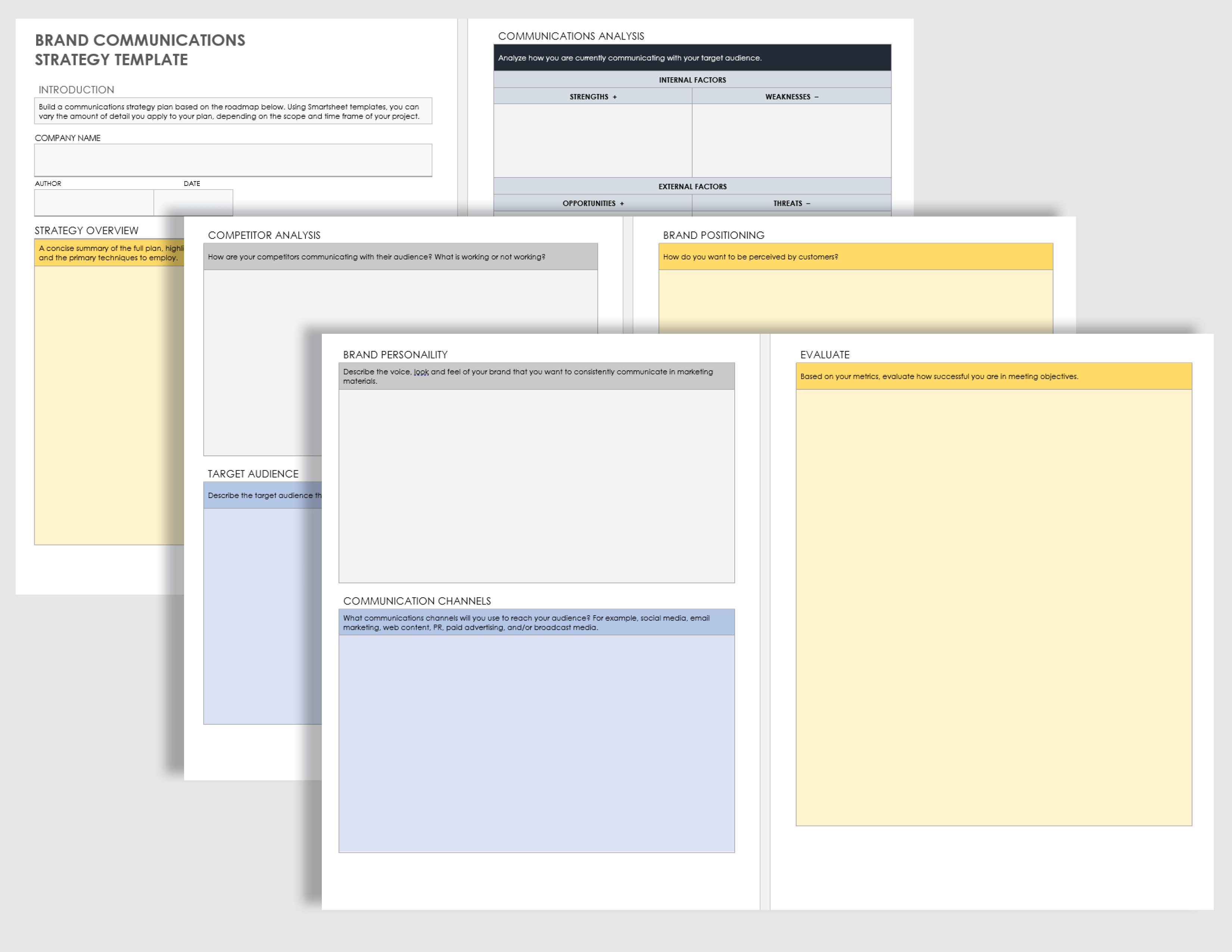 Brand Communications Strategy Template