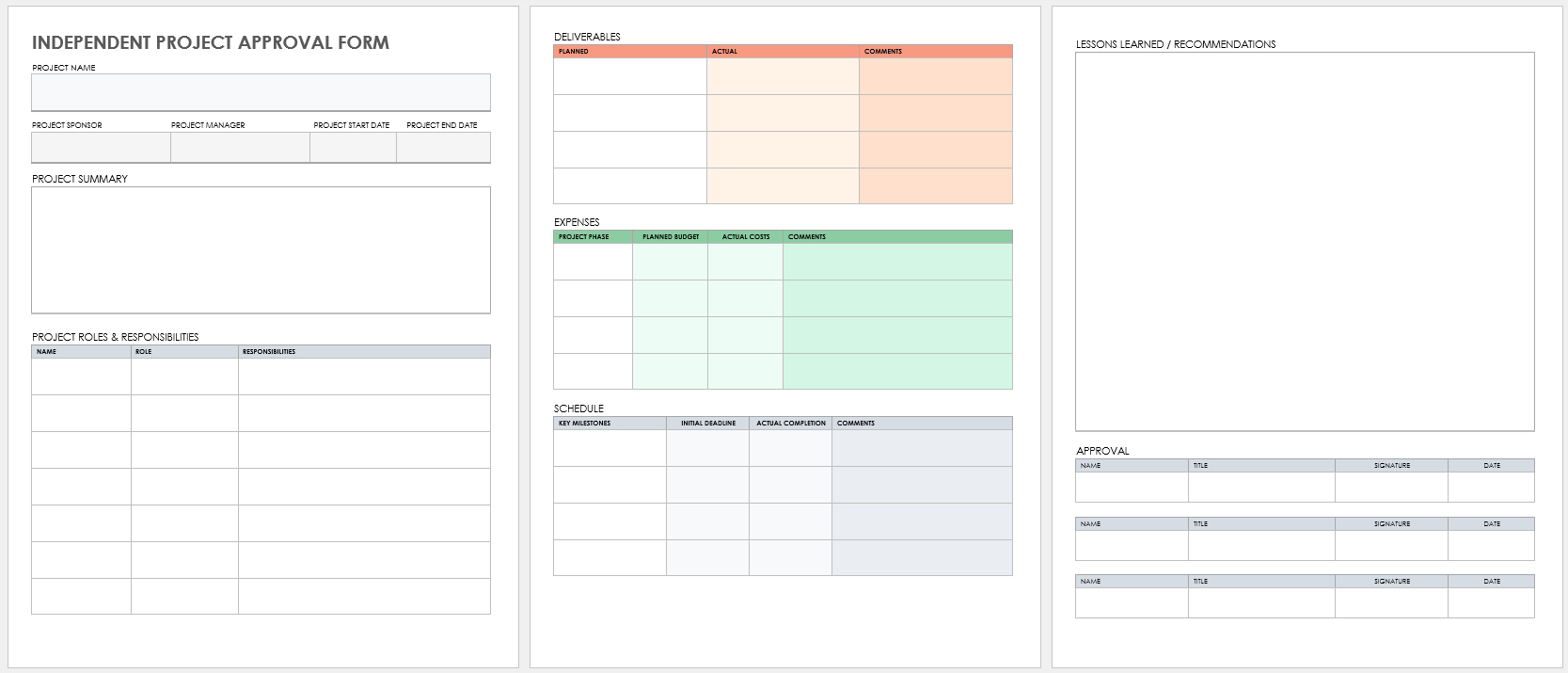 Independent Project Approval Form