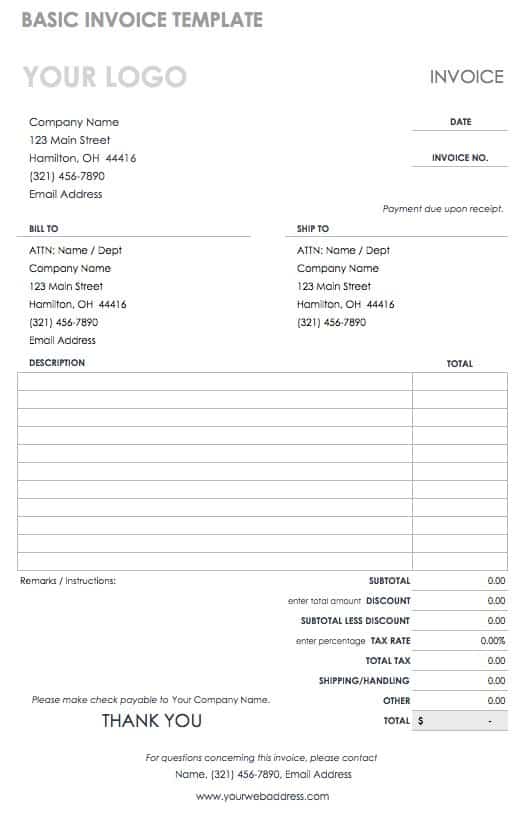 Basic Invoice Template