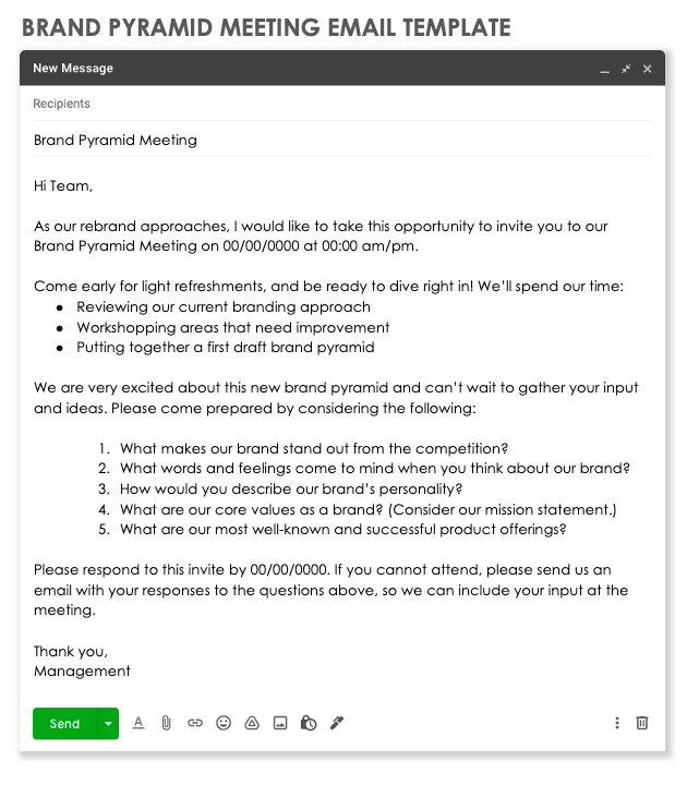 Brand Pyramid Meeting Email Example Template