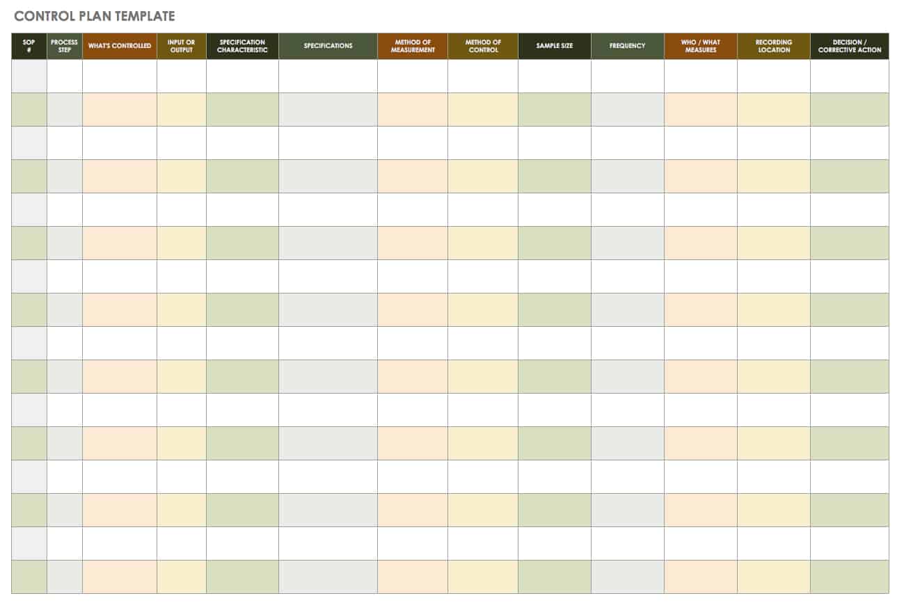 Control Plan Template