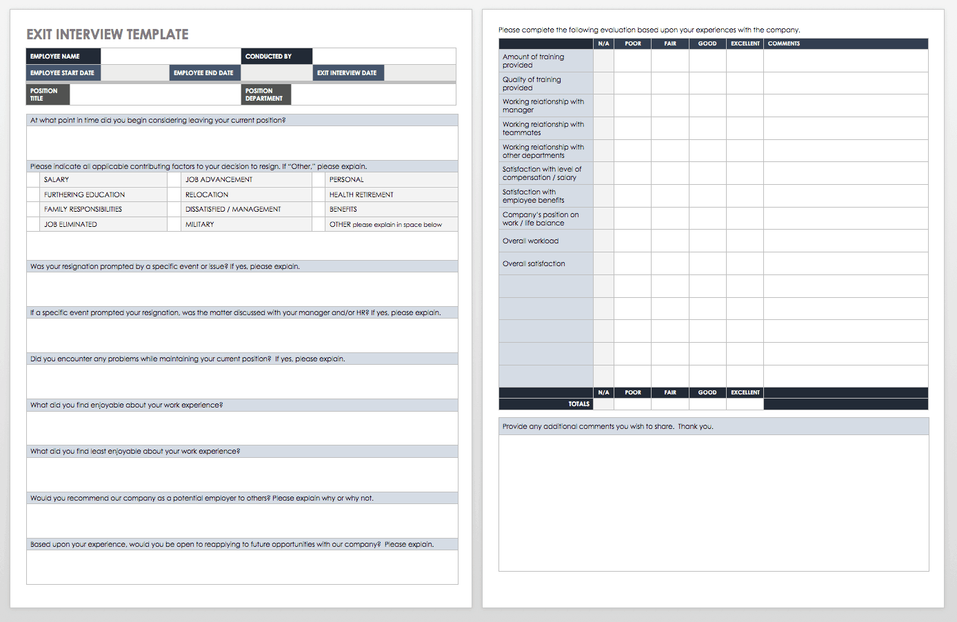 Exit Interview Template