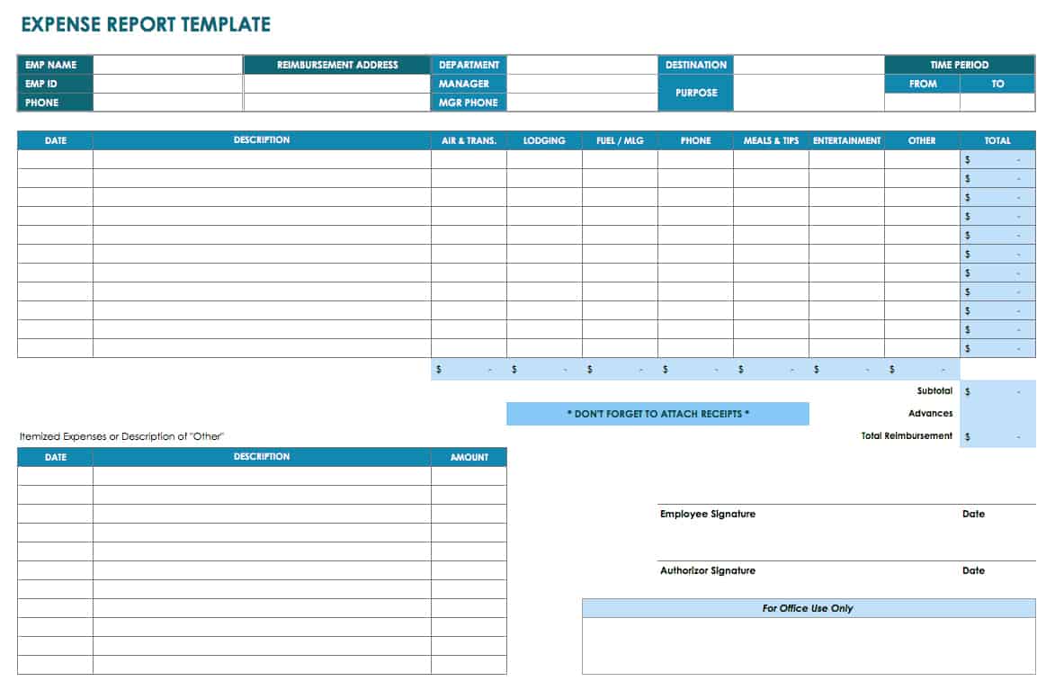 Expense Report Template