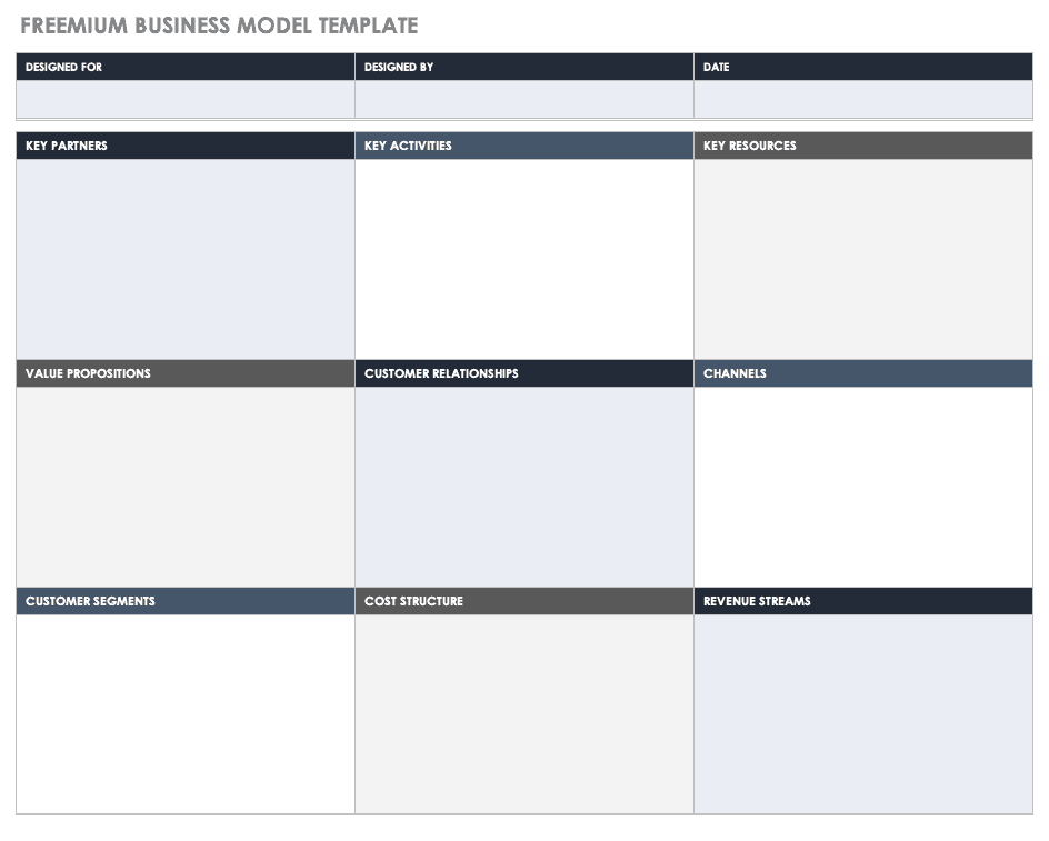 Freemium Business Model Template