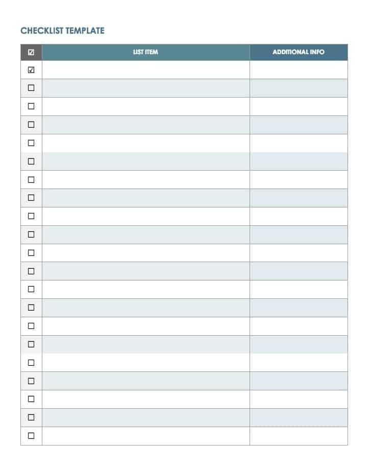 Checklist Template