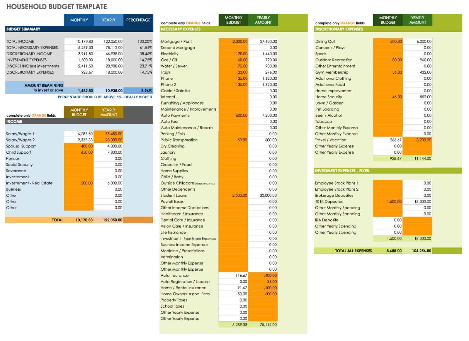 Household Budget Planner