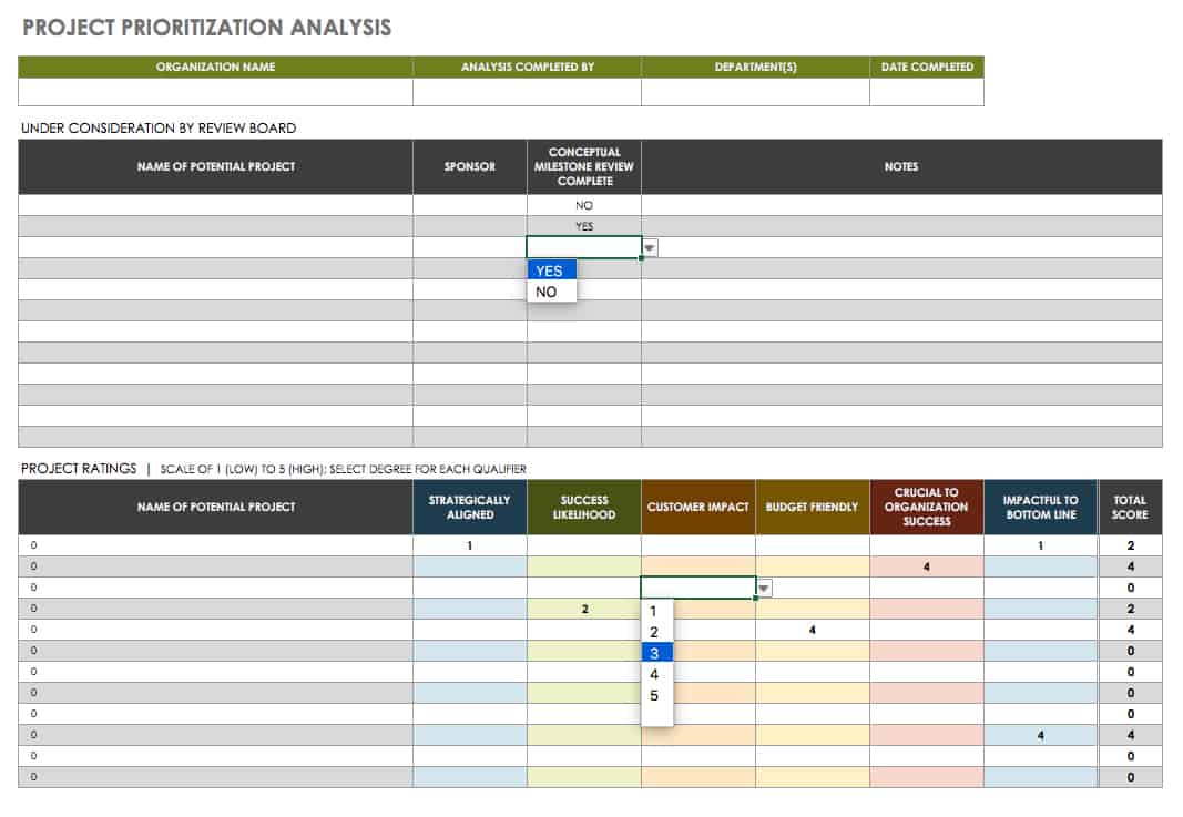 Project Prioritization Analysis