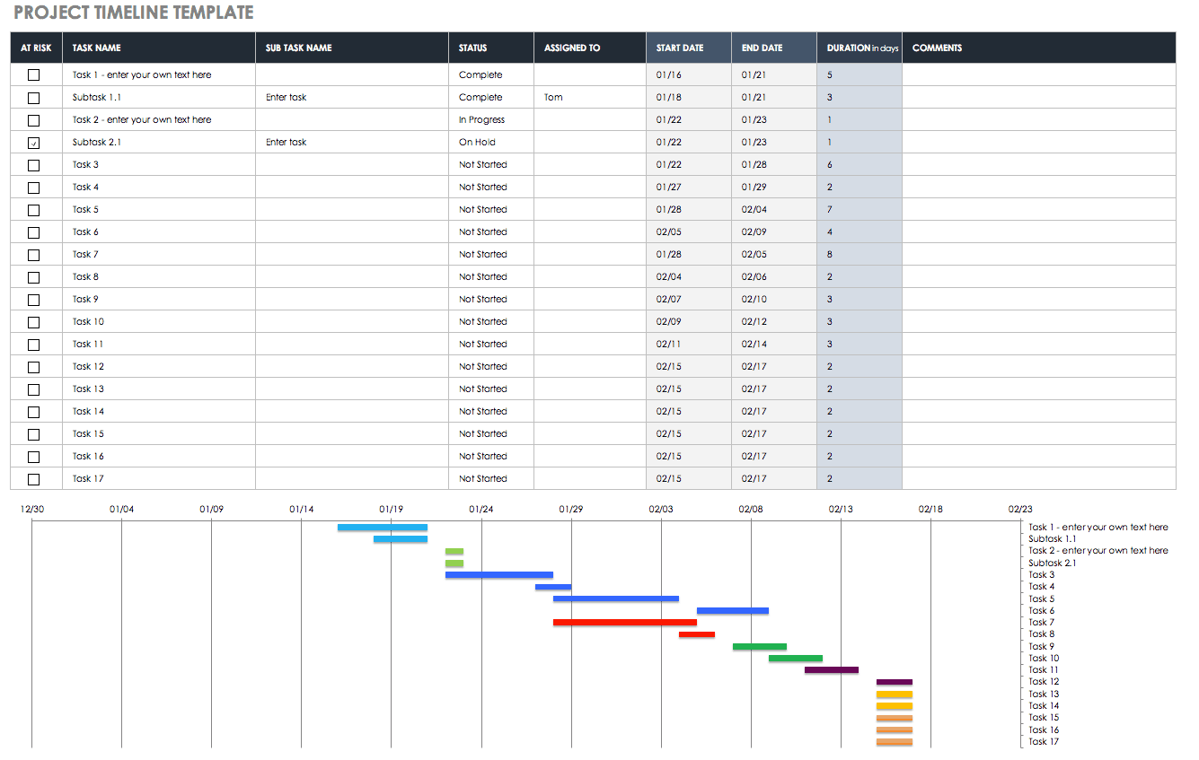 Project Timeline Template