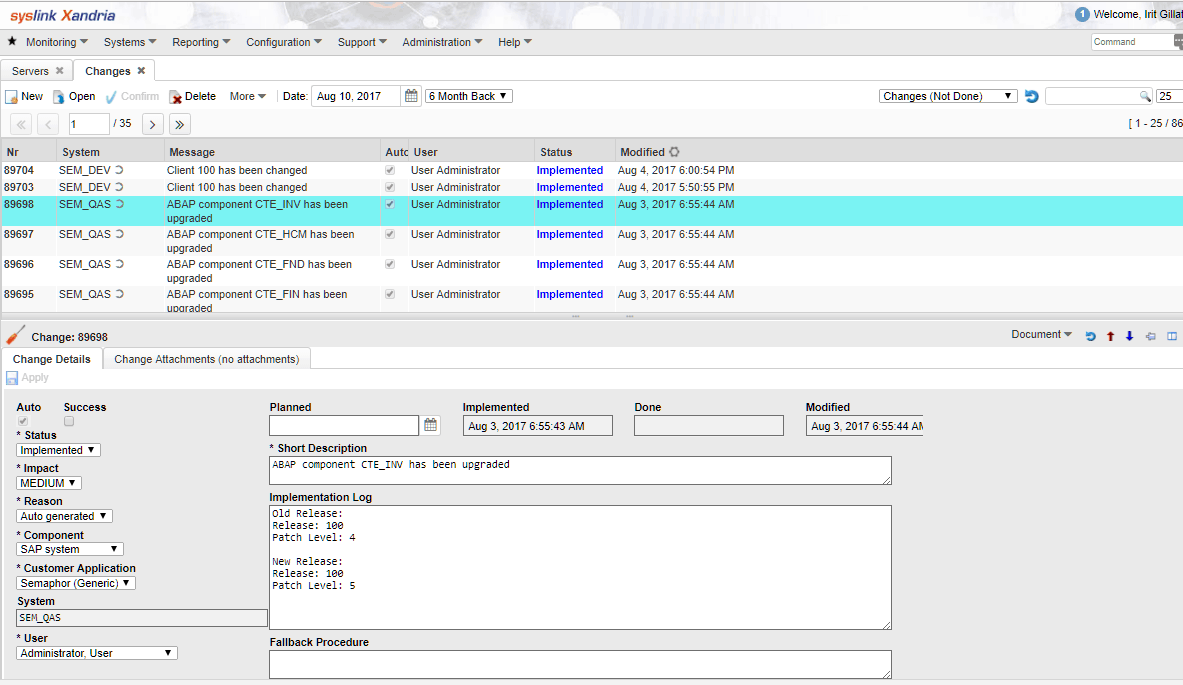 Syslink Audit Trail