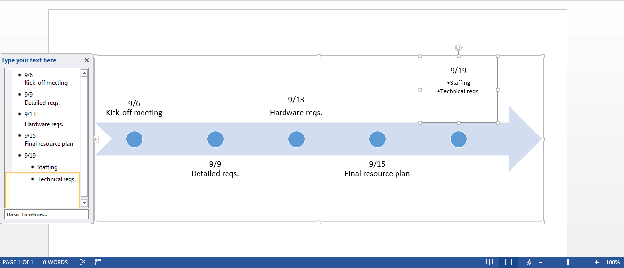 Word Timeline