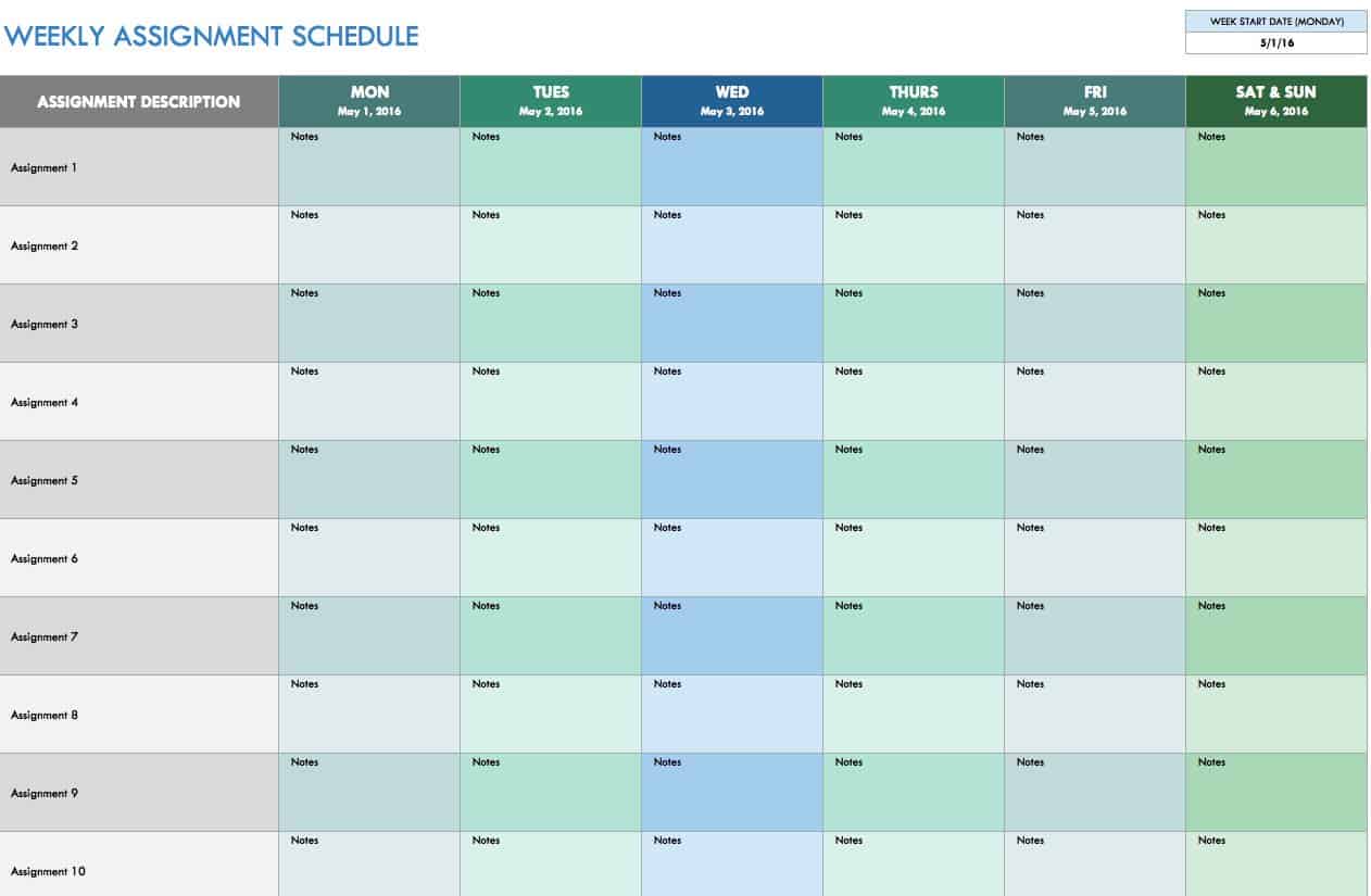 Weekly Assignment Template